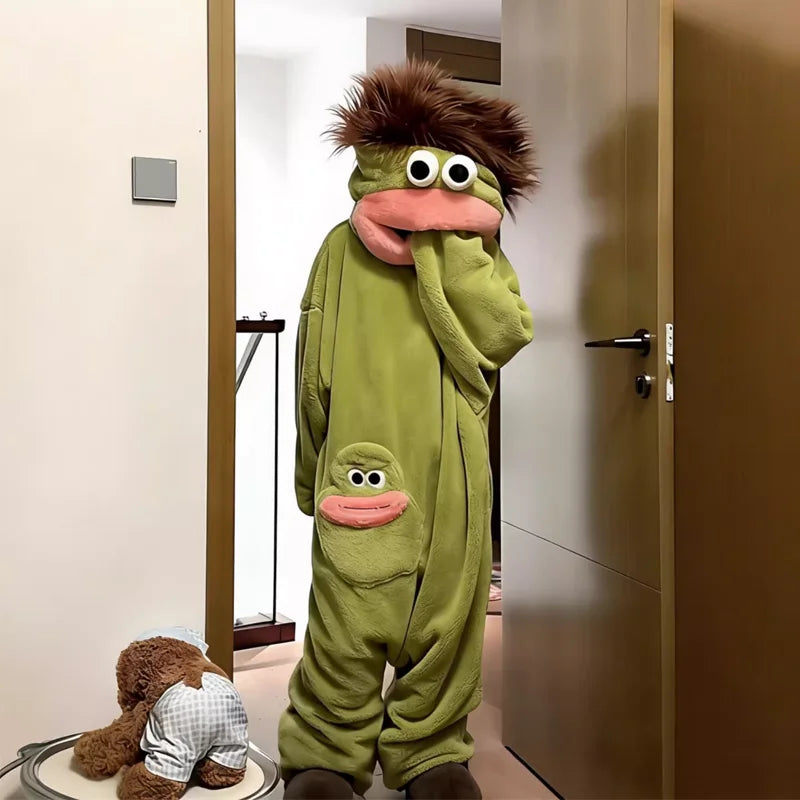 Long-Haired Green Monster Pajamas
