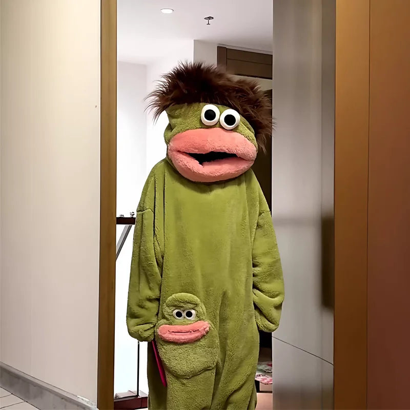 Long-Haired Green Monster Pajamas