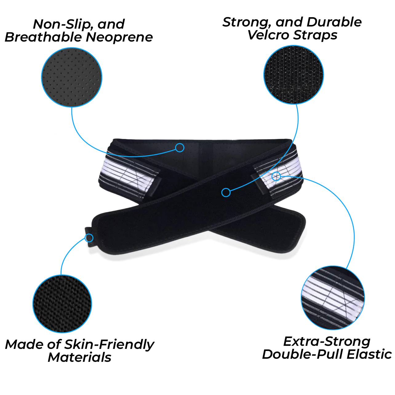 Onderrugriem voor Damen & Heren - Rug Ondersteuning voor Werk & Sport - Rugbanden voor Lumbago, Hernia, Artrose, Scoliose & Lage Rugpijn