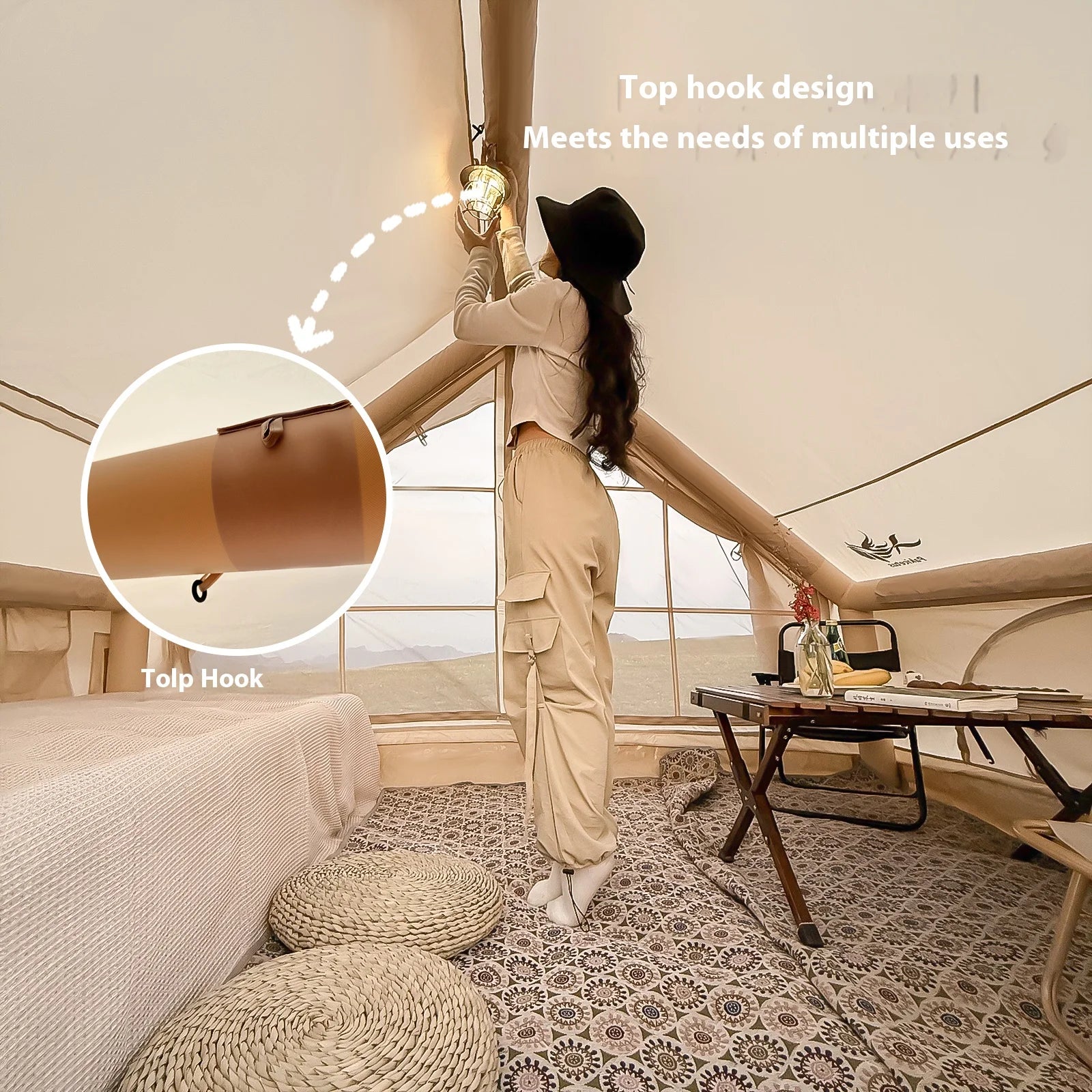 Inflatable Tents For Camping, Easy Setup Family Tent, Glamping Tents, Haven Tent, Equipped With Storage Bag, Luxury Cabin Tent