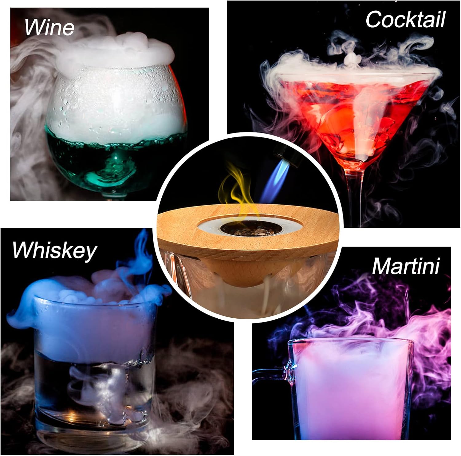 Deluxe Cocktail Smoker Kit – Compleet met 4 Aromatische Houtsnippers & Accessoires